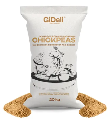 Immagine prodotto di Ceci secchi 20 kg non tostati, proteici, vegani, per hummus e falafel – GiDeli