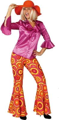 Produktbild von O9402-42 fuchsia Damen Hippiebluse Discobluse Gr.42