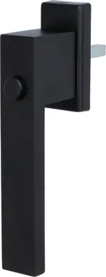 Produktbild von Design Fenstergriff Knopf Rasterolive Schwarz Aluminium Fensterbeschlag 7x35mm Vierkant eloxiert - matt