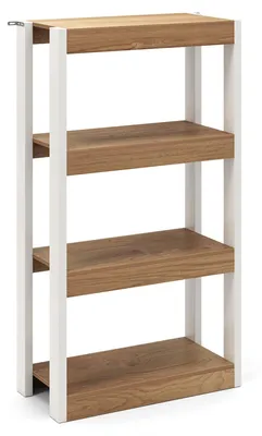 Zdjęcie produktu dla 4-Tier Wooden Shelf with Anti-Tip Kits, Open Shelves