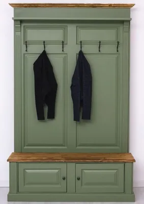 Obrázok produktu pre Casa Padrino šatníková skriňa z masívu vo vidieckom štýle zelená/hnedá 140 x 41 x v. 210 cm - Šatníková skriňa - Šatníková skriňa do predsiene - Nábytok do predsiene - Nábytok vo vidieckom štýle