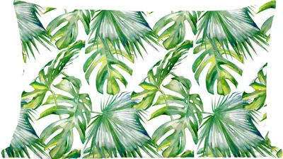 Produktbild von MuchoWow® Zierkissen Sofakissen Wohnzimmer Dekokissen 50x30 cm Bohème - Blätter - Blumen - Tropisch - Wohnzimmerdekoration - Polster mit Photo