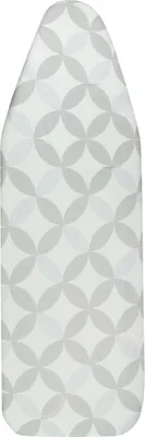 Produktbild von Bügelbrettbezug aus Baumwolle, 48x125 cm, grau-creme mit Gummizug und Schnappverschluß