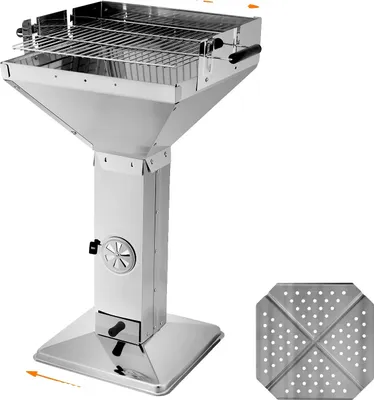Zdjęcie produktu dla Grill kolumnowy z regulacją wysokości, konstrukcja ze stali nierdzewnej, typ 2