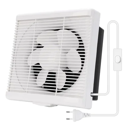 Image de Ventilateur d'extraction 280 m³/h. Dimensions : 195 x 195 mm. Ventilateur mural pour la ventilation, pour les systèmes de ventilation de cuisines et de salles de bains