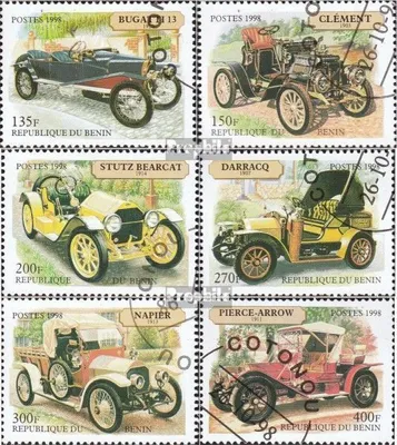 Produktbild von Briefmarken Benin 1998 Mi 1063-1068 (kompl.Ausg.) gestempelt Alte Autos