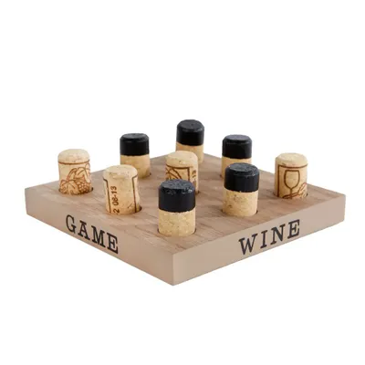 Produktbild von Overige Merken Tic Tac Toe Wine 15X15 Cm Hout/Kurk