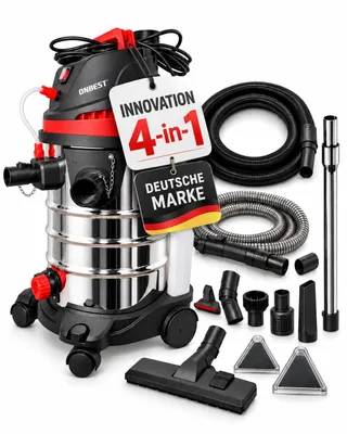 ONBEST Sprühextraktionssauger WDS1430 4-in-1 mit Zubehör, Nass-Trockensauger mit Waschfunktion
