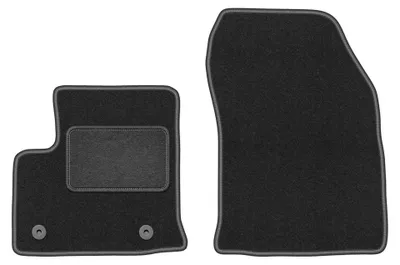 Image de Tapis avant en moquette pour Citroen e-C4 2021- (à hayon) – 2 pièces, gris graphite, sur mesure – Wielganizator LUX