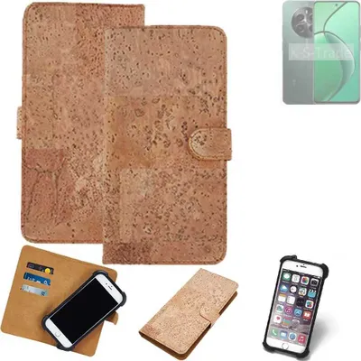 Produktbild von K-S-Trade Hülle kompatibel mit Realme 13 4G  Kork Handyhülle Cover  Schutzhülle TPU Case Bumper in Hellbraun, (1x)