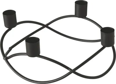 Produktbild von Kerzenständer - Schwarz - Eisen - H 9 cm