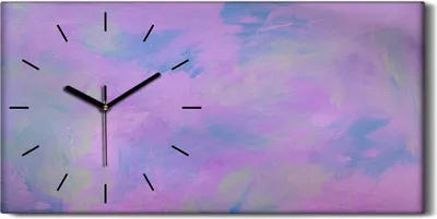 Produktbild von Wohnzimmer-Bild Leinwand Uhr Geräuschlos 60x30 Malerei Abstrakte Kunst - schwarze Hände