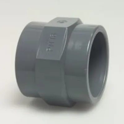 Obrázok produktu pre Mega závitová zásuvka PVC-U 25 mm x 3/4 palca lepiaca zásuvka x vnútorný závit 10 bar, sivá