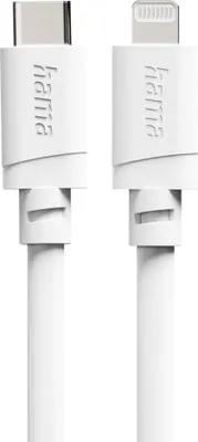 Produktbild von Hama 00201817, 3 m, Lightning, USB C, Männlich, Männlich, Weiß