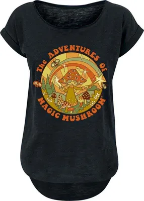Produktbild von Steven Rhodes T-Shirt Damen The adventures of magic mushroom schwarz S