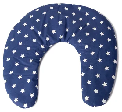 Produktbild von GIRAFFENLAND Traubenkern Nackenhörnchen Sterne-blau 30x33 - Traubenkernkissen - Nackenkissen - Wärmekissen für Nacken