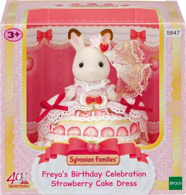 Immagine prodotto di Sylvanian Families 40. Jubiläum: Freya im Erdbeer-Geburtstagskleid, Spielfigur, Figur, 5847