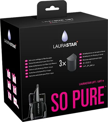 Image de Cartouche anti-calcaire - LAURASTAR - Lift - pack de 3, protection contre la corrosion, anti-sel, granulés anti-calcaire