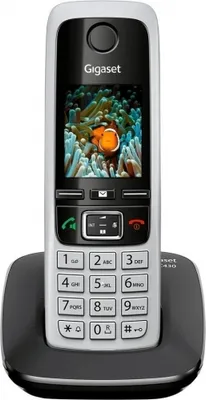 Produktbild von Gigaset C430A TRIO Strahlungsarmes Schnurlostelefon mit Anrufbeantworter, Farbdisplay, Rufnummernanzeige, 2 zusätzliche Mobilteile, 14h Sprechzeit, 13 Tage Standby, Freisprechfunktion, Babyfon-Funktion, DECT