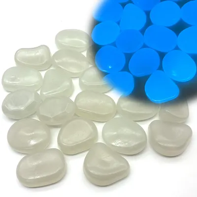 Produktbild von 4,5 cm leuchtende Kieselsteine aus Harz – perfekt für Garten und Aquarium
