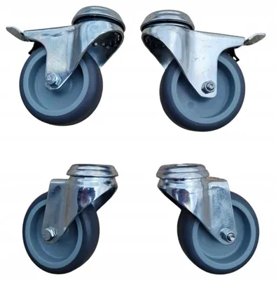 Produktbild von HABI Möbelrollen Set 4 Stück Ø 75mm mit Bremse Lochmontage
