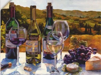 Produktbild von ARTland Wandbild, selbstklebend Eine Weinprobe Größe: 120x90 cm