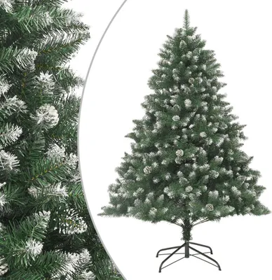 Image de Sapin de Noël artificiel avec support 210 cm PVC