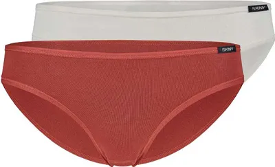 Produktbild von SKINY Damen Rio Slip, 2er Pack - Bikini Briefs, Baumwolle Stretch, Basic Rot 2XL