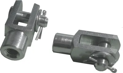 Produktbild von 5 Stück - Gabelkopf 6x12 - M6 mit Splintbolzen DIN71751 verzinkt