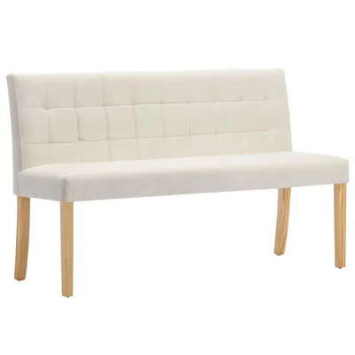 Image de vidaXL Banc 140 cm Velours crème