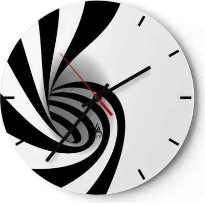 Produktbild von Wanduhr - Rund - Glasuhr - Abstrakt kreativ dekoration muster - 40x40cm - Schleichendes Uhrwerk - Lautlos - zum Aufhängen bereit - Dekoration Modern - Wanddekoration aus Glas - C3AR40x40-2170