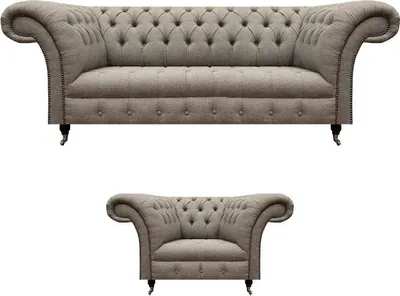 Produktbild von Moderne Polstermöbel Sofagarnitur Sessel mit Sofa Dreisitzer Couch Komplett