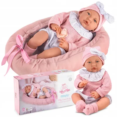Produktbild von Interaktive Babypuppe 41 Cm Mit Nestchen Und Schnuller, Realistisch, Weich