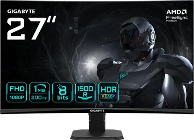 Produktbild von GIGABYTE GS27FCA 68,6cm 27Zoll VA Monitor 1920x1080 200Hz 250cd/m2