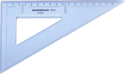 Produktbild von Rumold 6220, 60° Dreieck, Kunststoff, Transparent, 20 cm, 1 Stück(e)