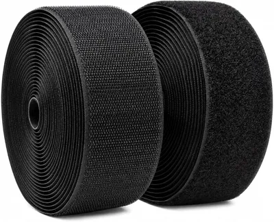 Produktbild von Klettband selbstklebend, 5 cm x 5 m, schwarz, für Textilprojekte