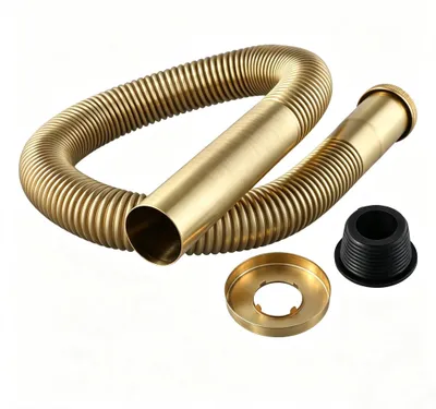 Imagen del producto de Elzusha - Manguera de desagüe flexible de latón para cocina y baño