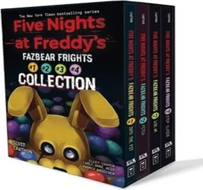A boxed set of books with a character illustration on the front.