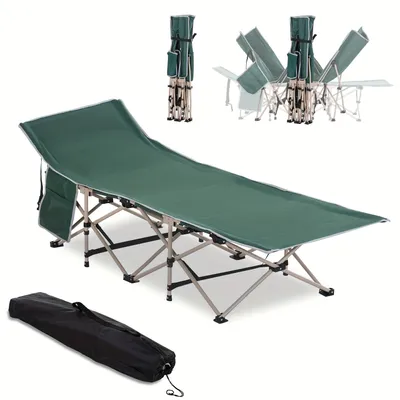 Productafbeelding van Campingbedje - Reisbedje - Vouwbed - Buitenbed - Opvouwbaar - Lichtgewicht Draagtas - Stabiel Oxford Staal