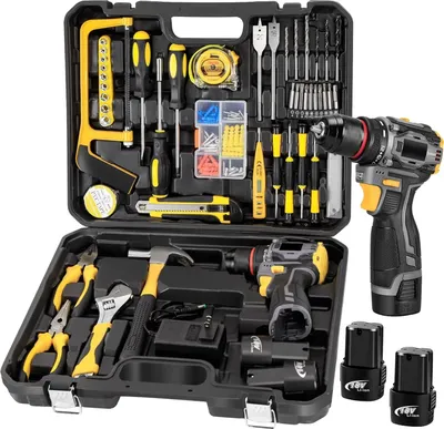 Productafbeelding van Borstelloze compacte boormachine set, 120 onderdelen, hoge koppelkracht, 120 stuks