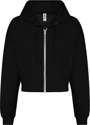 Produktbild von Just Hoods JH065 | Damen Jacke, WomenŽs Fashion Cropped Zoodie - Farbe: Deep Black - Größe: L