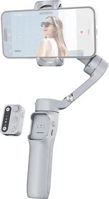 Produktbild von hohem iSteady X3 ausziehbarer 3-Achsen-Smartphone-Gimbal-Stabilisator faltbarer Telefon-Vlog-Gimbal Smart Tracking eingebauter Akku mit magnetischem LED-Fuelllicht Mini-Stativ abnehmbare Fernbedienung 300 g Tragkraft Ersatz fuer iPhone 16/15/14/13/12/11