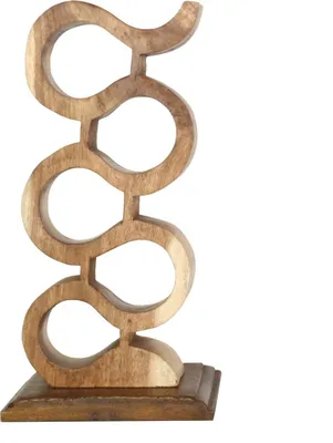 Produktbild von Weinhalter Weinregal Holzregal Halter Ständer Weinflaschen Flaschenhalter Flaschenständer Halter für 6 Flaschen Holz Natur 45 cm Modell 2