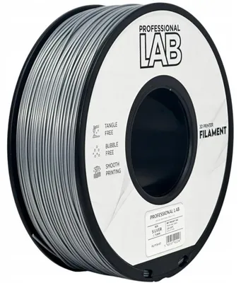 Produktbild von ASA Silver-Filament, silberfarben, Prof. Lab, 1,75 mm, 1 kg, für 3D-Drucker
