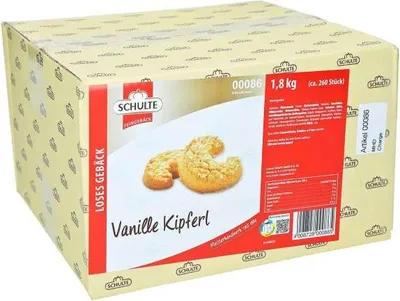 Produktbild von Vanille Kipferl Mürbegebäck verfeinert mit Puderzucker 1800g