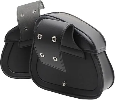 Imagen del producto de Maletas para motocicleta, cuero sintético, impermeables, juego de dos, con cerradura
