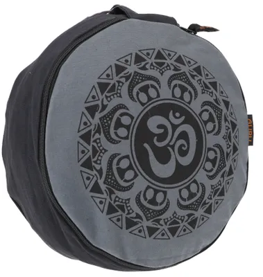 Produktbild von Yoga Kissen, Yogakissen, Bedrucktes Meditationskissen mit Dinkel Füllung - Schwarz/grau, 13*30*30 cm, Meditationskissen & Sitzkissen