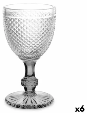 Obrázek produktu pro Sklenice na víno Diamond čirá antracitová 330 ml (6 kusů)