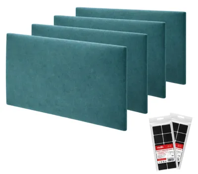 Produktbild von STEGU Polsterpaneel-Set 4 Stück Jersey Kopfteil 60x30 cm blau