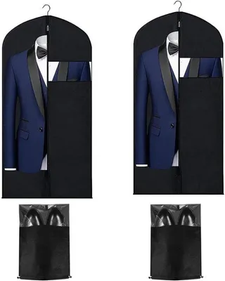 Immagine prodotto di Borsa porta abiti con cerniera, trasparente, 60x100 cm, per giacche e vestiti